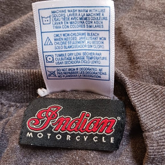 🛍️❤️Mens Gray Short Sleeve Indian Motorcycle T Shirt 🛍️❤️ Size M - Picture 6 of 7